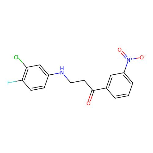 3-(3-Chloro-4-fluoroanilino)-1-(3-nitrophenyl)-1-propanone structure