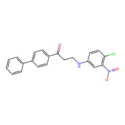 1-[1,1'-Biphenyl]-4-yl-3-(4-chloro-3-nitroanilino)-1-propanone structure