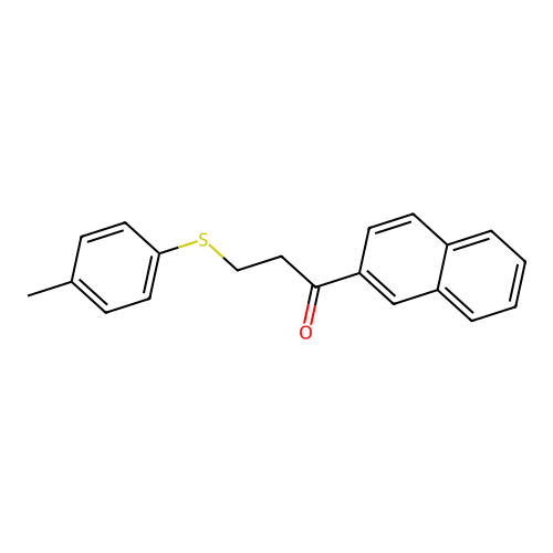 3-[(4-Methylphenyl)sulfanyl]-1-(2-naphthyl)-1-propanone structure