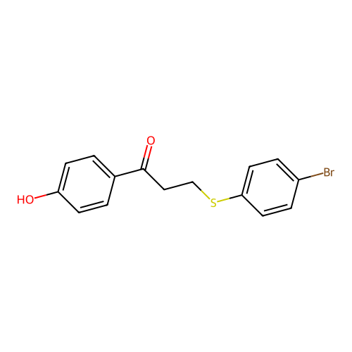 3-[(4-Bromophenyl)sulfanyl]-1-(4-hydroxyphenyl)-1-propanone structure