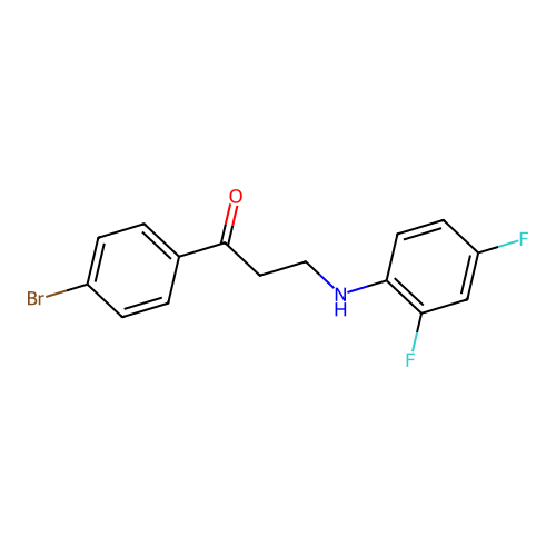 1-(4-Bromophenyl)-3-(2,4-difluoroanilino)-1-propanone structure
