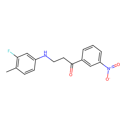 3-(3-Fluoro-4-methylanilino)-1-(3-nitrophenyl)-1-propanone structure