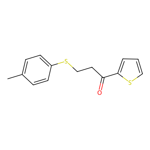 3-[(4-Methylphenyl)sulfanyl]-1-(2-thienyl)-1-propanone structure