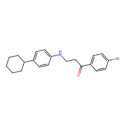 1-(4-Bromophenyl)-3-(4-cyclohexylanilino)-1-propanone structure