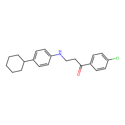 1-(4-Chlorophenyl)-3-(4-cyclohexylanilino)-1-propanone structure