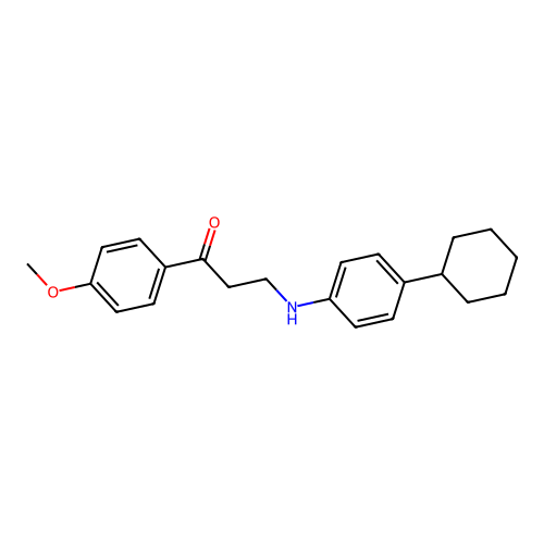 3-(4-Cyclohexylanilino)-1-(4-methoxyphenyl)-1-propanone structure