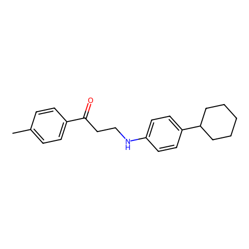 3-(4-Cyclohexylanilino)-1-(4-methylphenyl)-1-propanone structure