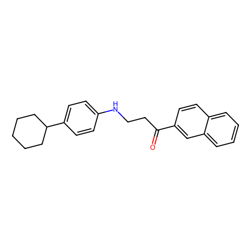 3-(4-Cyclohexylanilino)-1-(2-naphthyl)-1-propanone structure