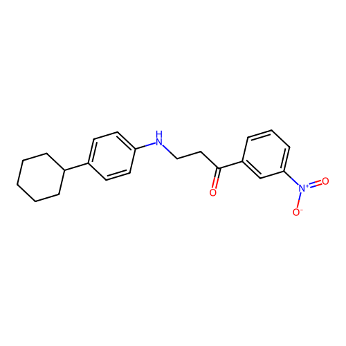 3-(4-Cyclohexylanilino)-1-(3-nitrophenyl)-1-propanone structure