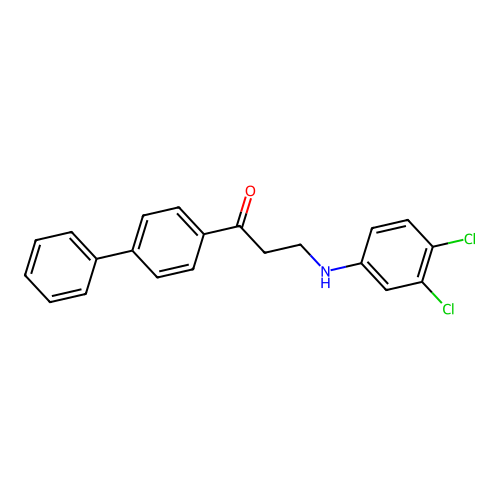 1-[1,1'-Biphenyl]-4-yl-3-(3,4-dichloroanilino)-1-propanone structure