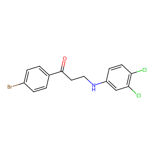 1-(4-Bromophenyl)-3-(3,4-dichloroanilino)-1-propanone structure