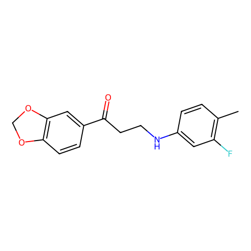 1-(1,3-Benzodioxol-5-yl)-3-(3-fluoro-4-methylanilino)-1-propanone structure