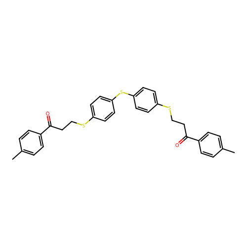 1-(4-methylphenyl)-3-({4-[(4-{[3-(4-methylphenyl)-3-oxopropyl]sulfanyl}phenyl)sulfanyl]phenyl}sulfanyl)-1-propanone structure