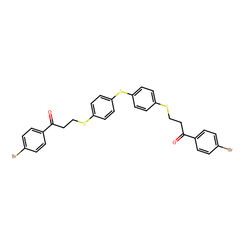 1-(4-bromophenyl)-3-({4-[(4-{[3-(4-bromophenyl)-3-oxopropyl]sulfanyl}phenyl)sulfanyl]phenyl}sulfanyl)-1-propanone structure