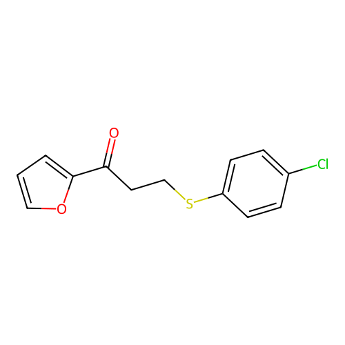 3-[(4-Chlorophenyl)sulfanyl]-1-(2-furyl)-1-propanone structure