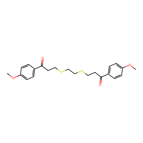1-(4-methoxyphenyl)-3-[(2-{[3-(4-methoxyphenyl)-3-oxopropyl]sulfanyl}ethyl)sulfanyl]-1-propanone structure