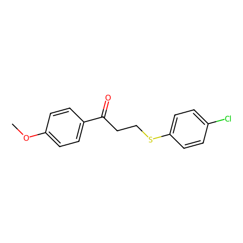3-(4-Chlorophenyl)sulfanyl-1-(4-methoxyphenyl)propan-1-one structure