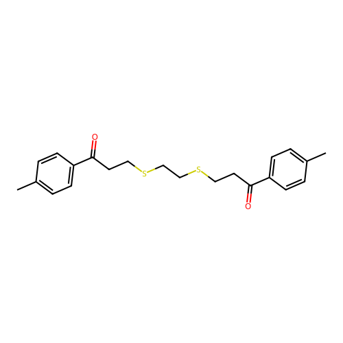 1-(4-methylphenyl)-3-[(2-{[3-(4-methylphenyl)-3-oxopropyl]sulfanyl}ethyl)sulfanyl]-1-propanone structure