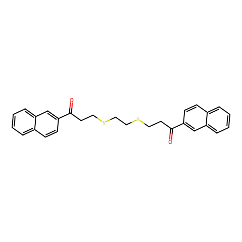 1-(2-naphthyl)-3-[(2-{[3-(2-naphthyl)-3-oxopropyl]sulfanyl}ethyl)sulfanyl]-1-propanone structure