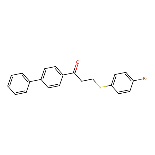 1-[1,1'-Biphenyl]-4-yl-3-[(4-bromophenyl)sulfanyl]-1-propanone structure
