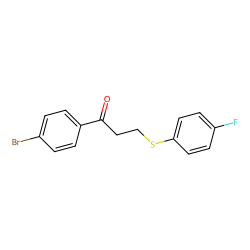 1-(4-Bromophenyl)-3-[(4-fluorophenyl)sulfanyl]-1-propanone structure