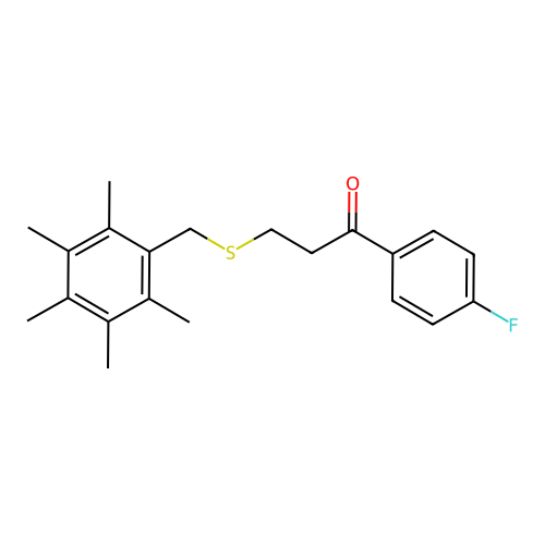 1-(4-Fluorophenyl)-3-[(2,3,4,5,6-pentamethylbenzyl)sulfanyl]-1-propanone structure