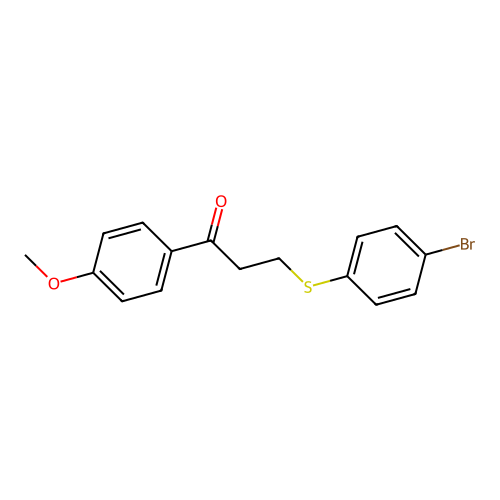 3-[(4-Bromophenyl)sulfanyl]-1-(4-methoxyphenyl)-1-propanone structure