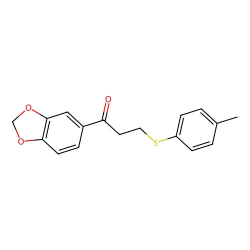 1-(1,3-Benzodioxol-5-yl)-3-[(4-methylphenyl)sulfanyl]-1-propanone structure