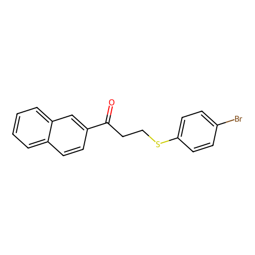 3-[(4-Bromophenyl)sulfanyl]-1-(2-naphthyl)-1-propanone structure