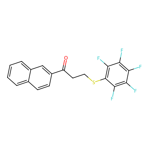 1-(2-Naphthyl)-3-[(2,3,4,5,6-pentafluorophenyl)sulfanyl]-1-propanone structure