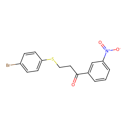 3-[(4-Bromophenyl)sulfanyl]-1-(3-nitrophenyl)-1-propanone structure