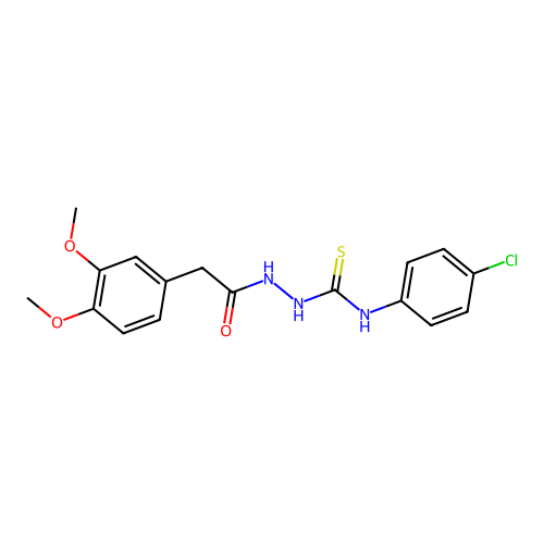 2-(3,4-Dimethoxyphenyl)-N-((((4-chlorophenyl)amino)thioxomethyl)amino)ethanamide structure