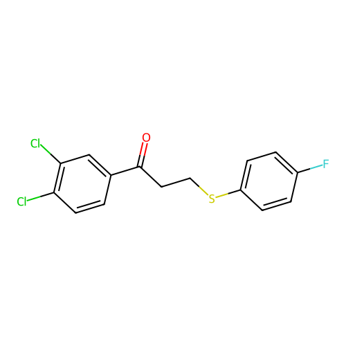 1-(3,4-Dichlorophenyl)-3-[(4-fluorophenyl)sulfanyl]-1-propanone structure