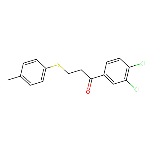 1-(3,4-Dichlorophenyl)-3-[(4-methylphenyl)sulfanyl]-1-propanone structure