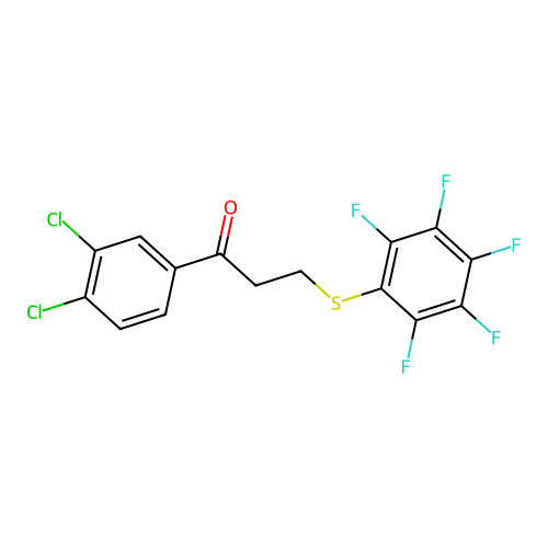 1-(3,4-Dichlorophenyl)-3-[(2,3,4,5,6-pentafluorophenyl)sulfanyl]-1-propanone structure