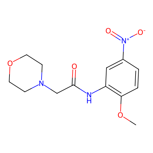 N-(2-methoxy-5-nitrophenyl)-2-morpholinoacetamide structure