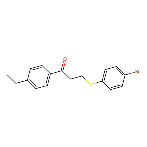 3-(4-Bromophenyl)sulfanyl-1-(4-ethylphenyl)propan-1-one structure