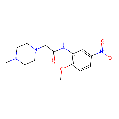N-(2-methoxy-5-nitrophenyl)-2-(4-methylpiperazin-1-yl)acetamide structure