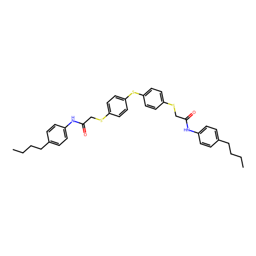 2-({4-[(4-{[2-(4-butylanilino)-2-oxoethyl]sulfanyl}phenyl)sulfanyl]phenyl}sulfanyl)-N-(4-butylphenyl)acetamide structure