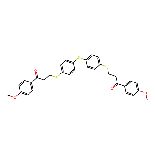 1-(4-methoxyphenyl)-3-({4-[(4-{[3-(4-methoxyphenyl)-3-oxopropyl]sulfanyl}phenyl)sulfanyl]phenyl}sulfanyl)-1-propanone structure