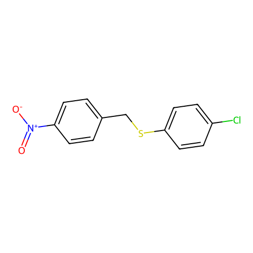 1-Chloro-4-(((4-nitrophenyl)methyl)thio)benzene structure