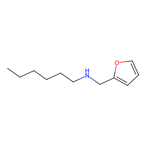 (Furan-2-ylmethyl)(hexyl)amine structure