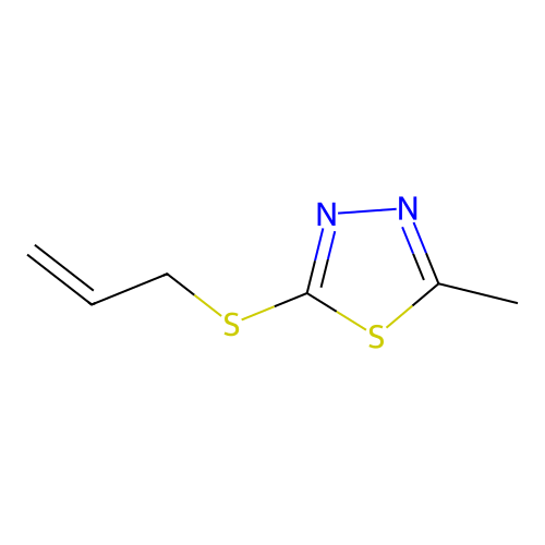 1,3,4-Thiadiazole, 2-methyl-5-(2-propenylthio)- structure