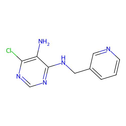 6-chloro-N~4~-(pyridin-3-ylmethyl)pyrimidine-4,5-diamine structure