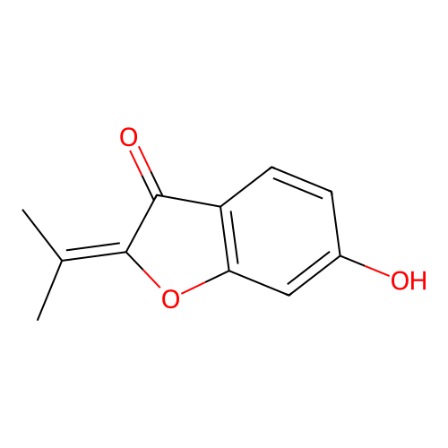 6-Hydroxy-2-(1-methylethylidene)-1-benzofuran-3(2H)-one structure