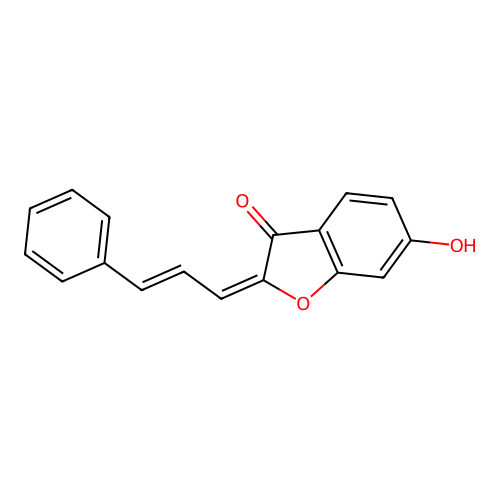 3(2H)-Benzofuranone, 6-hydroxy-2-(3-phenyl-2-propenylidene)- structure