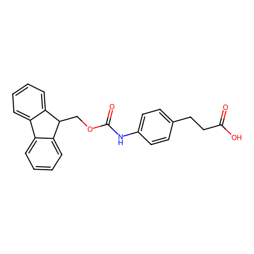 3-[4-({[(9H-fluoren-9-yl)methoxy]carbonyl}amino)phenyl]propanoic acid structure