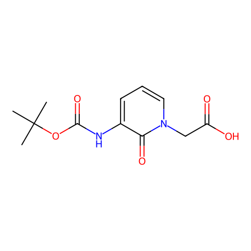 2-(3-(((Tert-butoxy)carbonyl)amino)-2-oxo-1,2-dihydropyridin-1-yl)acetic acid structure
