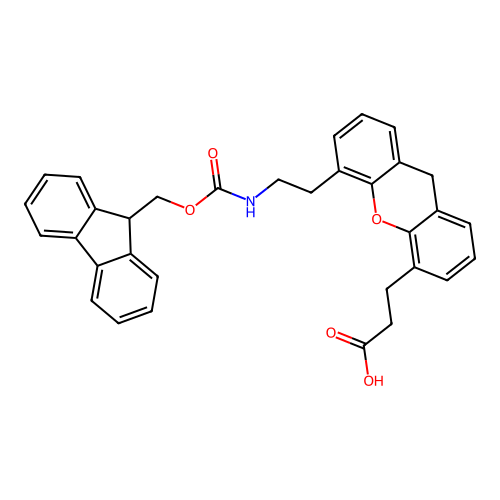 4-(Fmoc-2-aminoethyl)-6-dibenzofuranpropionic acid structure