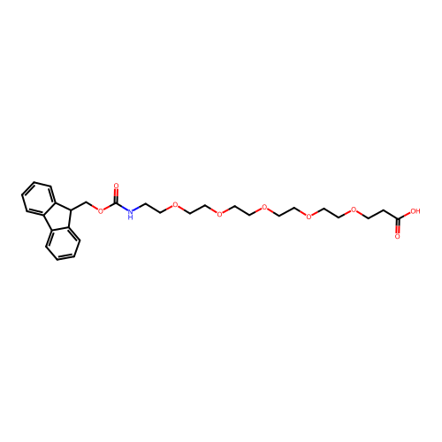 1-(9H-Fluoren-9-yl)-3-oxo-2,7,10,13,16,19-hexaoxa-4-azadocosan-22-oic acid structure